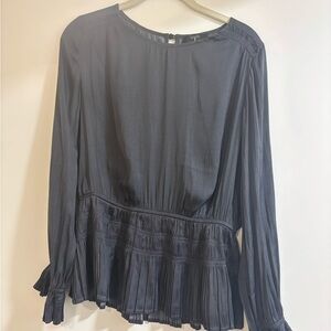 Elegant Gray Long Sleeve Women's Top